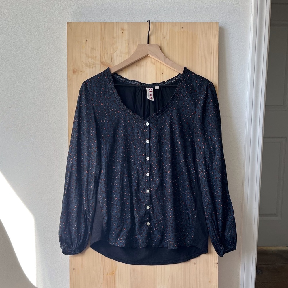 Anthropologie Scoop Neck Leopard Top